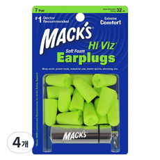 MACK'S Hi Viz泡棉耳塞, 4組, 14入
