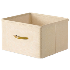 小麥購物 布藝抽屜式摺疊衣服收納箱 特大號 L2432, 1個, 米色