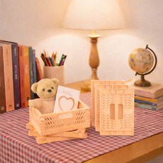 MF Store 粉彩可折疊層架 折疊箱, 蜜桃粉, 小型(15 x 9.7 x 6 cm), 8個