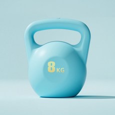 순잠 체력 강화 근력 홈 트레이닝용 물주입 케틀벨, 블루, 1개, 8kg