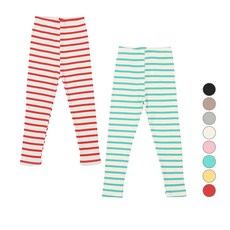 Rainbow Kids 兒童款條紋羅紋內搭褲2件組