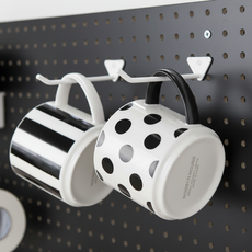 타공판닷컴 프리미엄 이중후크 S, 화이트, 3개