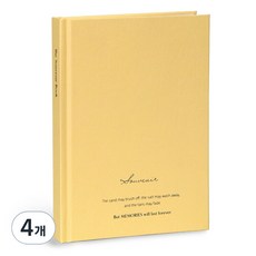 ICONIC SOUVENIR B6 橫線硬殼精裝筆記本, 02 奶油黃, 4個