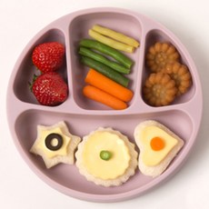 AGAFURA 4格矽膠餐盤, Indie pink, 單品