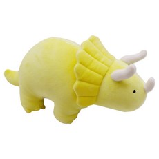 DINOLAP 柔軟親膚嬰兒三角龍絨毛玩偶, 1個, 黃色, 20cm