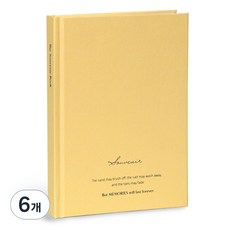 ICONIC SOUVENIR B6 橫線硬殼精裝筆記本, 02 奶油黃, 6個