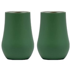 Snoot 雙層不鏽鋼針織威士忌杯 綠色 2入, 1套