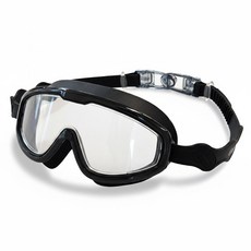 JANGSABU 兒童寬版泳鏡, 黑色, 1個
