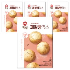 백설 깨찰빵 믹스, 500g, 4개