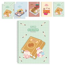 DADA Sosofun 兒童小學國語10格線圈筆記本, 隨機出貨, 8個