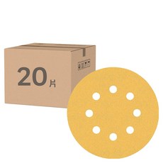 BOSCH 博世 台灣公司貨 超耐久金色圓形8孔自黏C470砂紙 P320, 5片, 4組