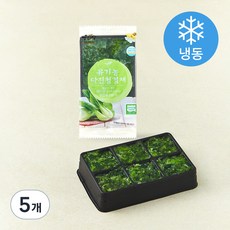우리땅 유기농 인증 다진 청경채 (냉동), 100g, 5개