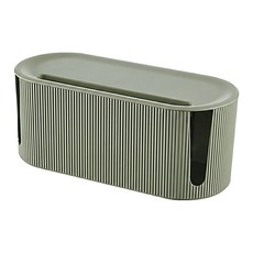 KUIBAO 快豹生活 Morandi條紋莫蘭迪延長線收納盒, 豆沙綠, 1個