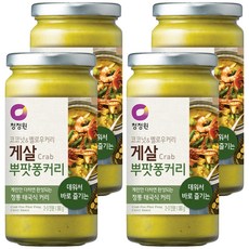 청정원 코코넛&옐로우커리 게살 뿌팟퐁커리소스, 360g, 4개