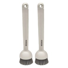 ecoco 意可可 可旋轉長柄鍋刷 E24056-可旋轉長柄鍋刷-簡約白色, 1個, 2個