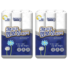 Living SOFT TISSUE 3層Deco壓花衛生紙, 2個, 30入