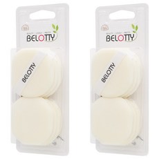 Velotti 柔軟優質植絨粉撲, 16個, 象牙白