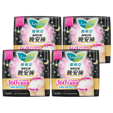 Laurier 蕾妮亞 極吸好眠晚安褲型衛生棉, M~L, 2片, 4包