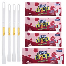 Easy drop 馬桶清潔刷 新手柄組 黑櫻桃香, 淺黃色, 4個