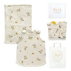 ikii 兒童有機網眼毯 + 網眼睡眠背心禮盒組