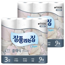 잘풀리는집 3겹 클래식 화장지, 27m, 9개입, 2개