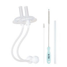 BBTTO 替換用重力球吸管 2入+吸管清潔刷 2入+替換吸管組, 混色, 1組