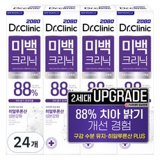 2080 닥터크리닉 2.0 미백 치약, 120g, 24개