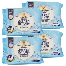 舒潔 濕式衛生紙補充包, 40抽, 4包
