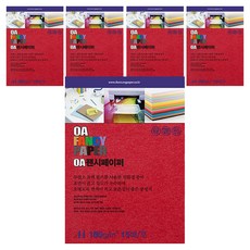 DOOSUNG PAPER OA 美術紙 R63 胭脂色, R63淺粉紅色, 5組