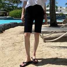 afinar 女款大尺碼彈性緊身5分褲