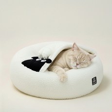 Leto 寵物甜甜圈羊造型坐墊, 1個, 白色