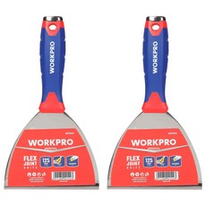 WORKPRO 不鏽鋼彈性鎚型刮刀 125mm WP321013, 2個