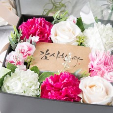 萬壽菊人造康乃馨抽錢紙巾盒, 粉紅色, 1個