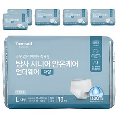 Tamsaa 成人紙尿褲 L 75-100公分 男女通用 10片 1300mL, 6包