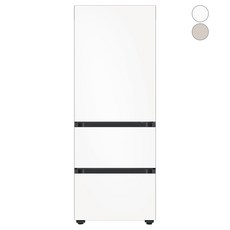 [색상선택형] 삼성전자 BESPOKE 김치플러스 키친핏 313L 3도어 냉장고 방문설치, RQ33C74B2AP