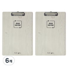 우드 클립보드 A4, 샌드 베이지, 6개