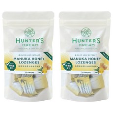 HUNTER'S DREAM 獵人谷之夢 橄欖葉麥蘆卡蜂蜜潤喉糖 20顆, 2個, 80g