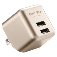 ONPRO 雙USB 3.4A 急速充電器 UC-2P01 PLUS, 玫瑰金, 1個