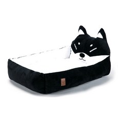 DING DONG PET 寵物用柴犬銷魂坐墊, 黑色, 1個