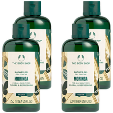 더바디샵 모링가 샤워젤 꽃향, 250ml, 4개