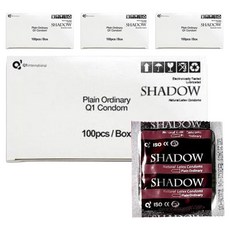 섀도우 남성용 콘돔 플레인 오디너리, 100개입, 4개