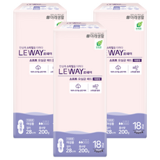 Mirae Well life Le Way女款柔軟漏尿護墊 大容量, 18入, 3包, 28cm