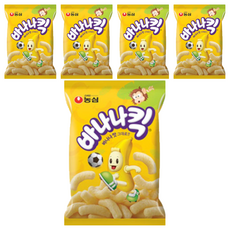 농심 바나나킥 스낵, 75g, 5개