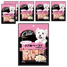 西莎 Cesar 點心系列 狗零食 國產 低脂雞胸培根切片口味, 80g, 6包