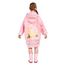 WiNKiKi 아동용 가방형 애니멀 우비 기린