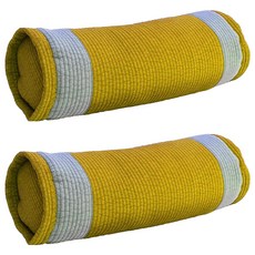 Sarang Yegam 純棉色素生物晶片圓頸枕, 黃色, 2個