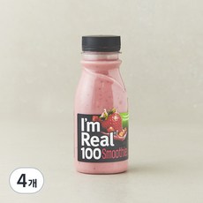 풀무원 아임리얼100 딸기 스무디, 4개, 190ml