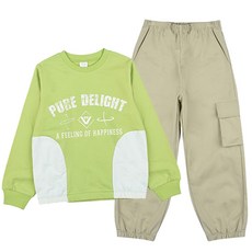 Kisspo 兒童 Mason Plan 工裝上衣和下裝套裝