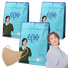 이비에 더세로 새부리형 대형 마스크 성인용 KF80, 30개입, 3개, 베이지