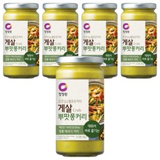 청정원 코코넛&옐로우커리 게살 뿌팟퐁커리소스, 360g, 5개